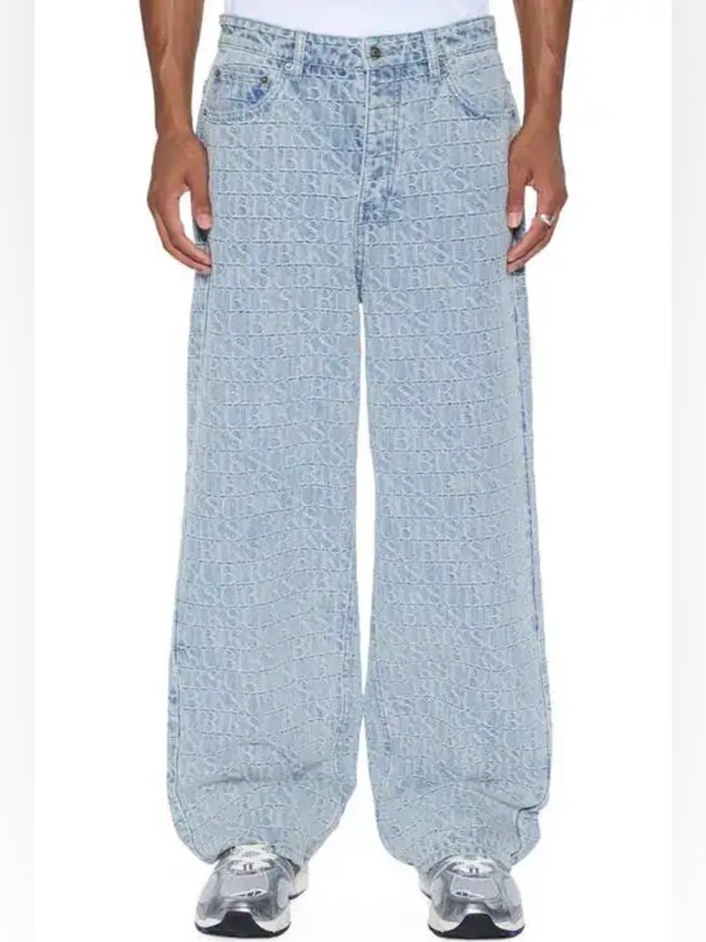 KSUBI Maxx Tile Light Blue Baggy Logo Denim Jeans